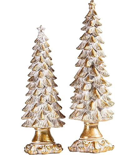 Amazon.co.jp: Raz シャンパンゴールド 輝くクリスマスツリー3本セット